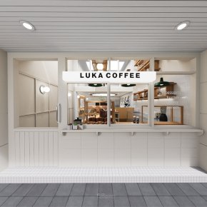 ออกแบบ ผลิต และติดตั้งร้าน : ร้าน Luka Coffee ห้วยขวาง รัชดา กทม.